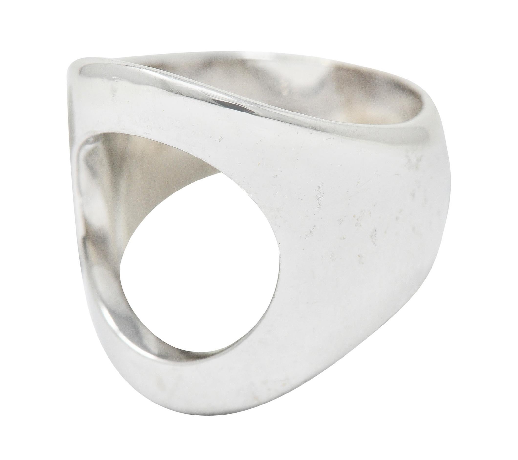 Women's or Men's Dinh Van Cartier 18 Karat White Gold Circular Band Ring