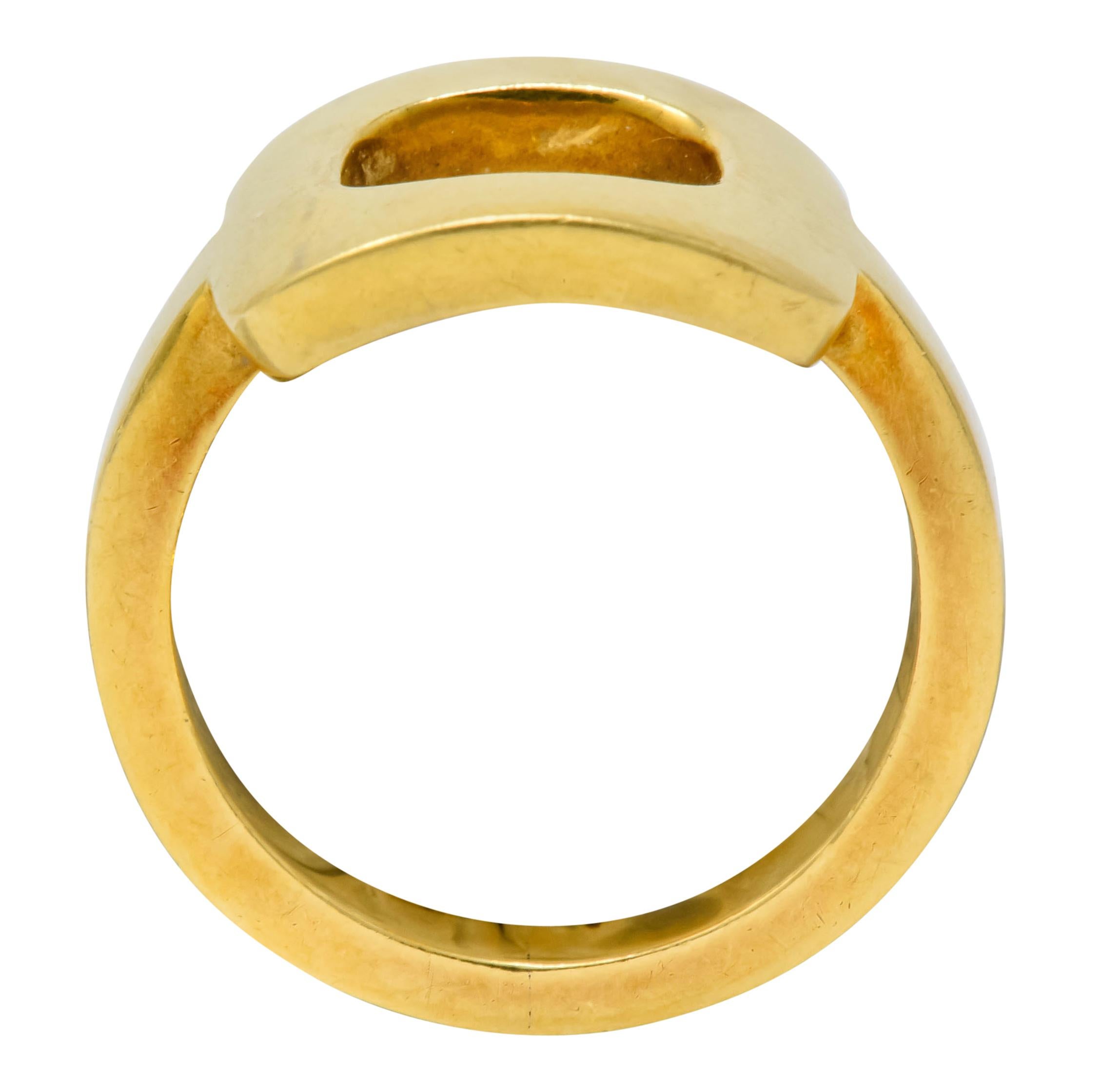 Dinh Van Cartier Modernist 18 Karat Yellow Gold Cushion Ring 6