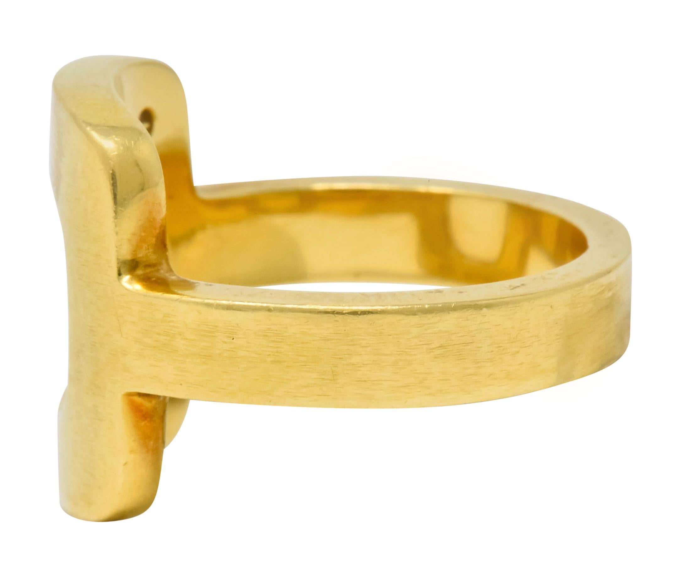 Dinh Van Cartier Modernist 18 Karat Yellow Gold Cushion Ring 1