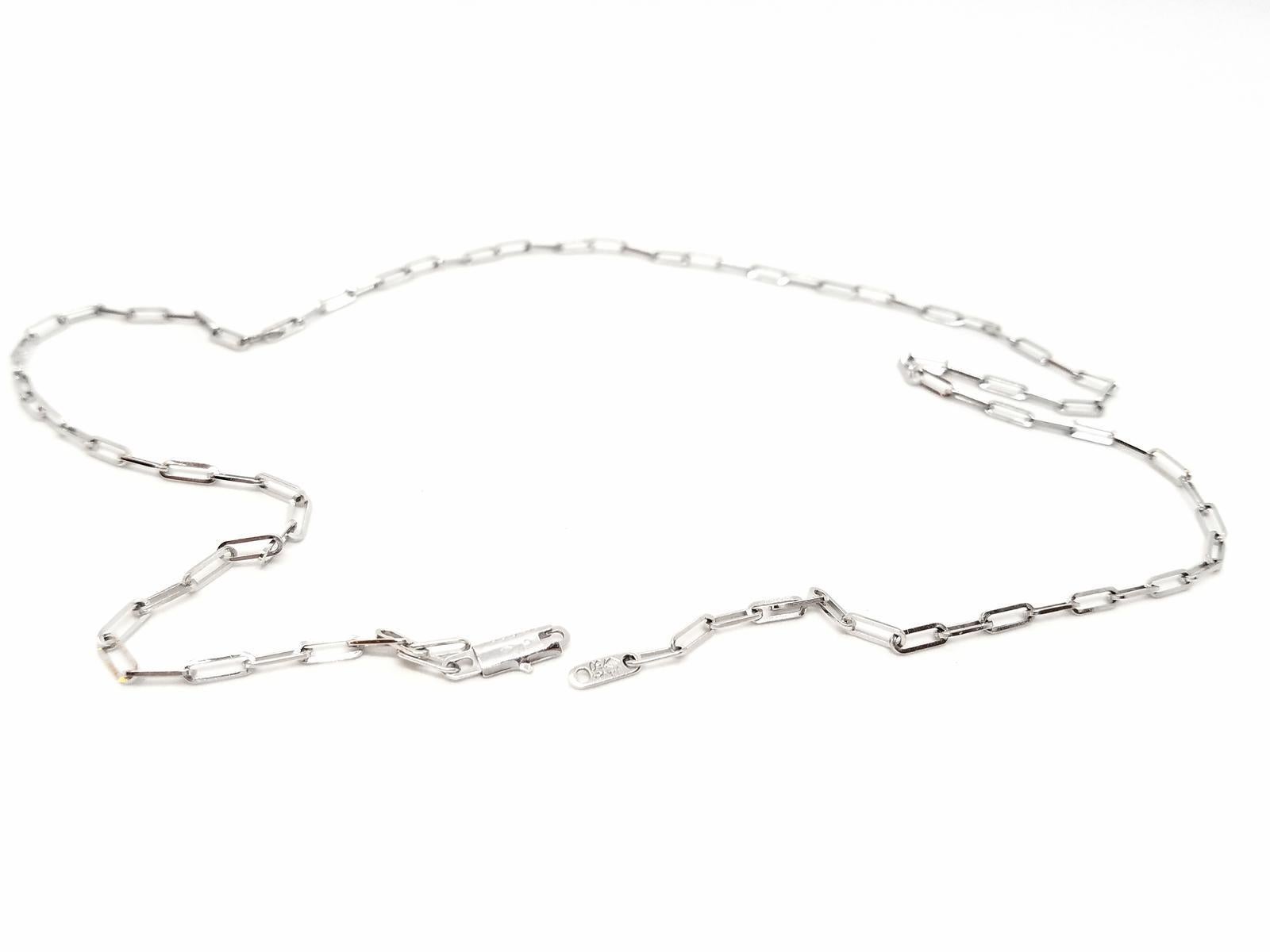 Dinh Van Chain Necklace  White Gold For Sale 1