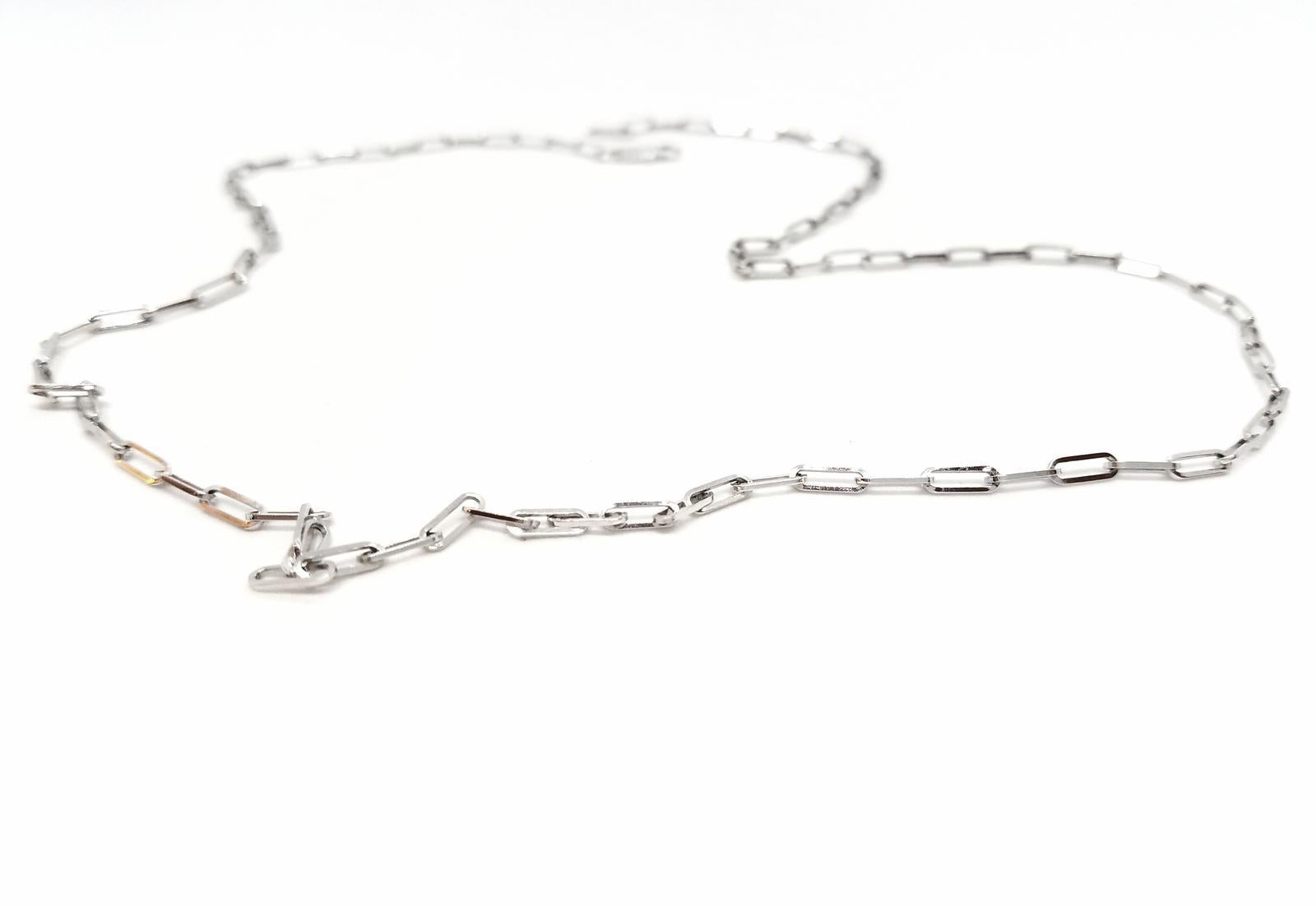 Dinh Van Chain Necklace  White Gold For Sale 2