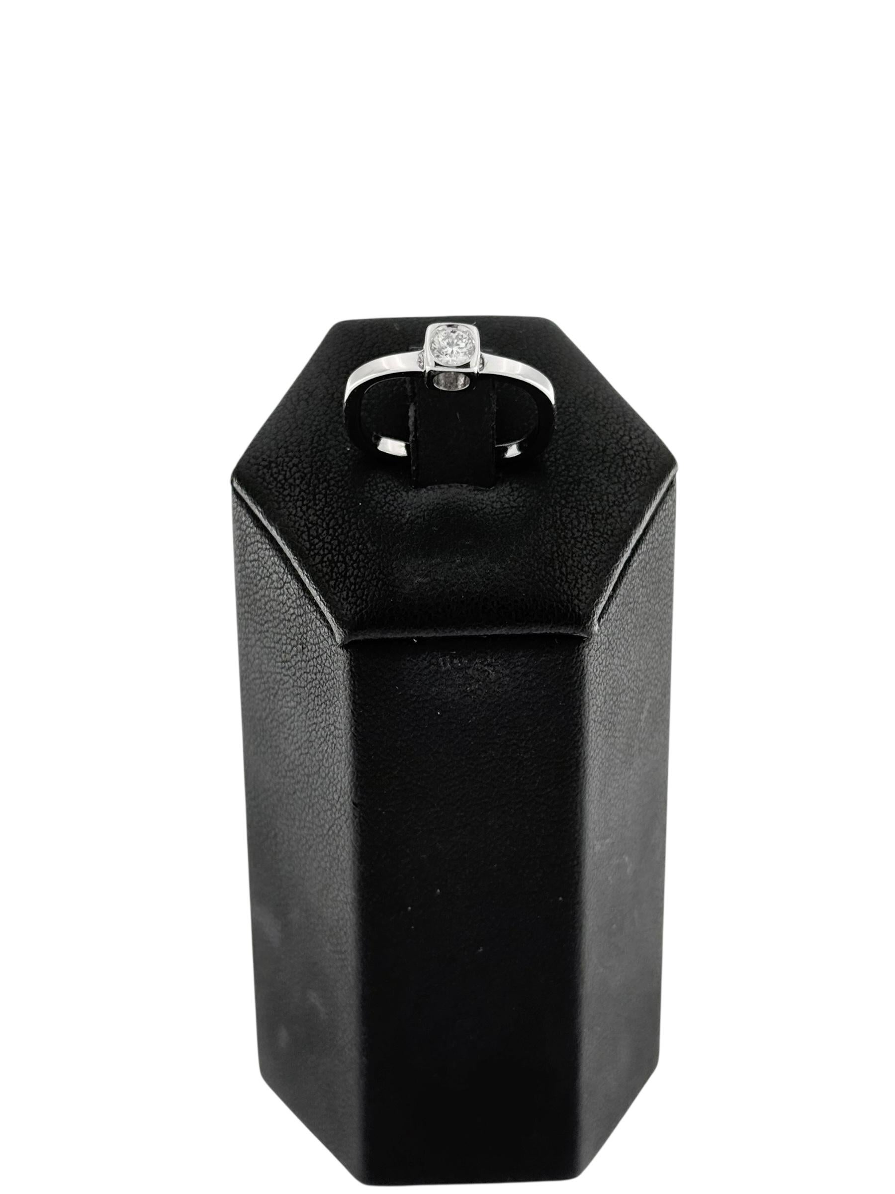 Taglio brillante Anello Dinh Van Cube in oro bianco con diamante naturale in vendita