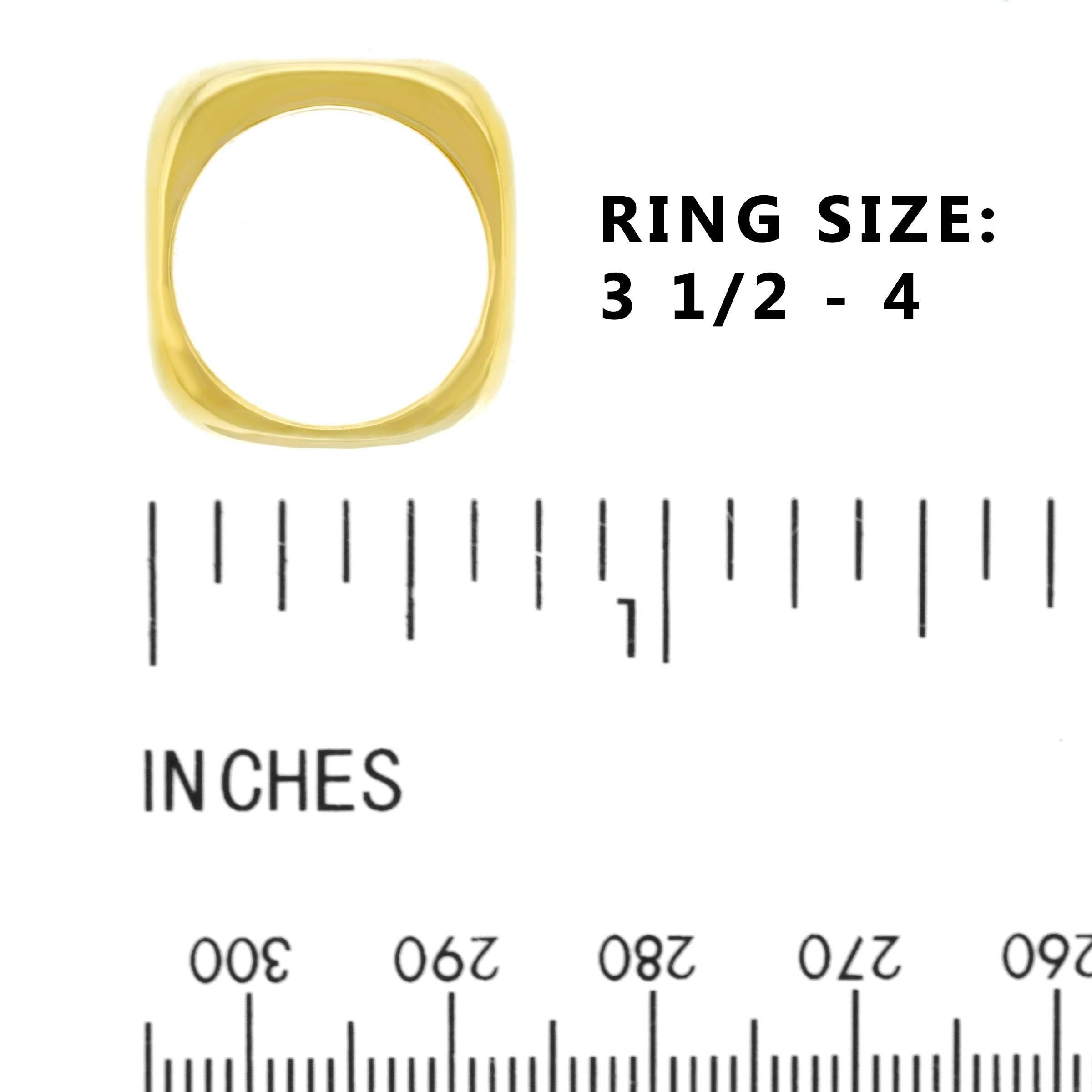 Modernist Dinh Van for Cartier Lapis Set Gold Ring