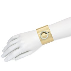 Dinh Van for Cartier Zweifarbiger kinetischer Goldreif-Armreif