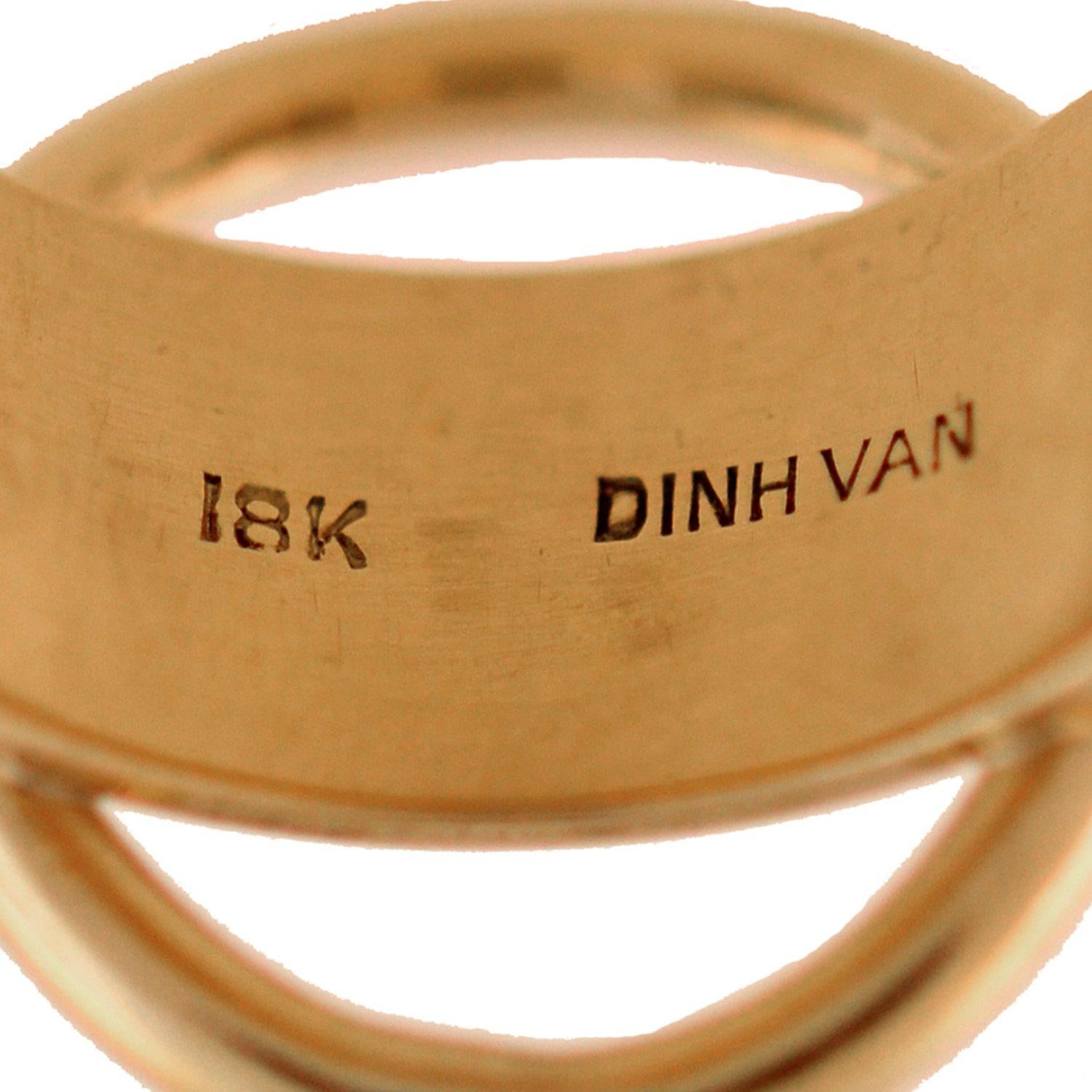Contemporary Dinh Van for Cartier Vintage Yellow Gold Circle Ring
