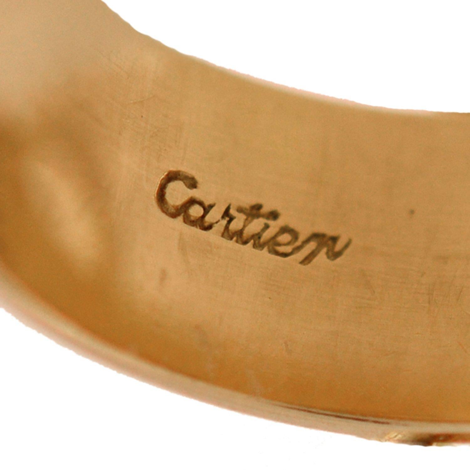 Dinh Van for Cartier Vintage Yellow Gold Circle Ring In Good Condition In Narberth, PA