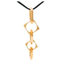 Dinh Van French 18k yellow gold "5 Cubes" necklace