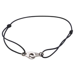 Dinh Van Menotte Handcuff 18k White Gold Cord Bracelet