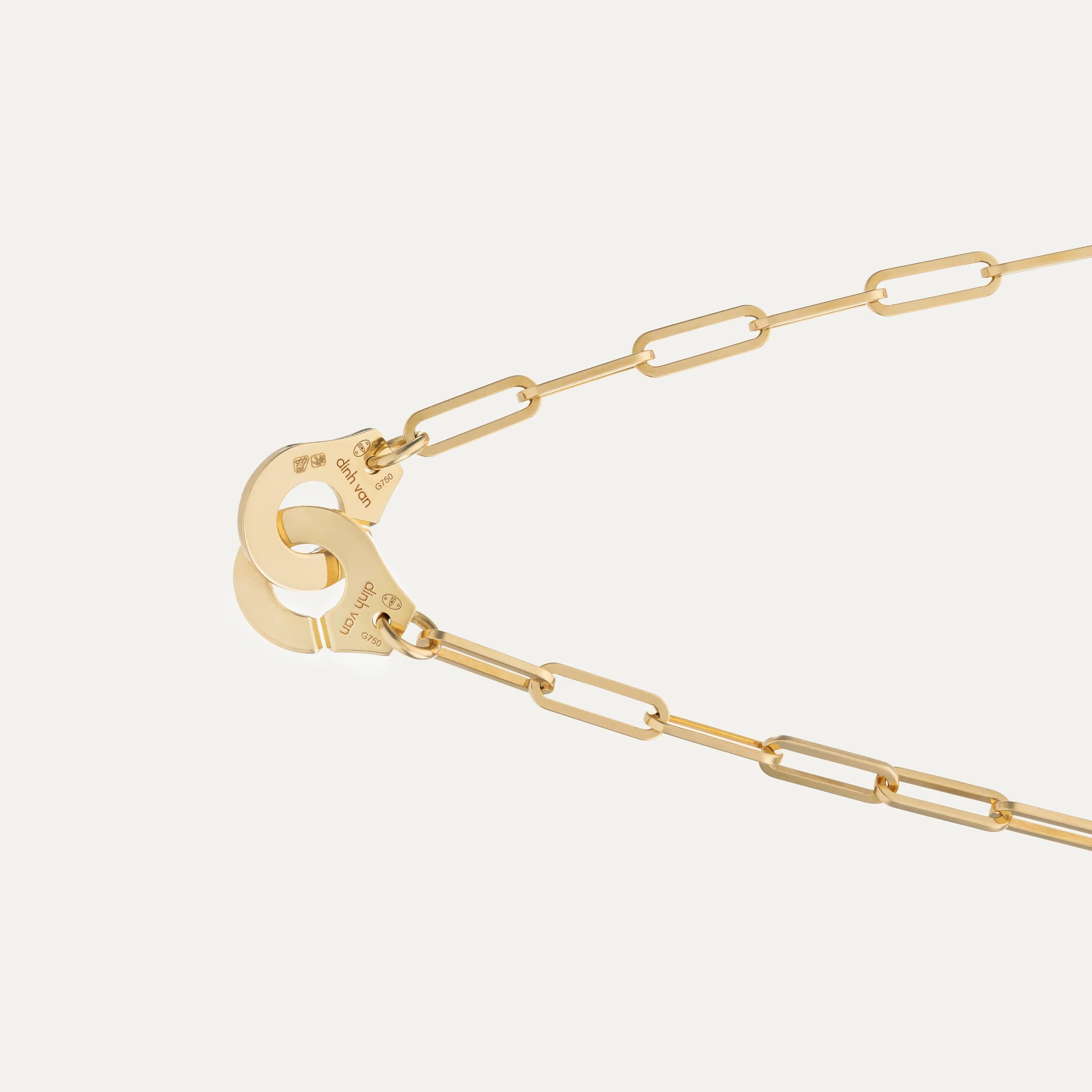Dinh Van Menottes Collier R12 Or jaune 18K Unisexe en vente