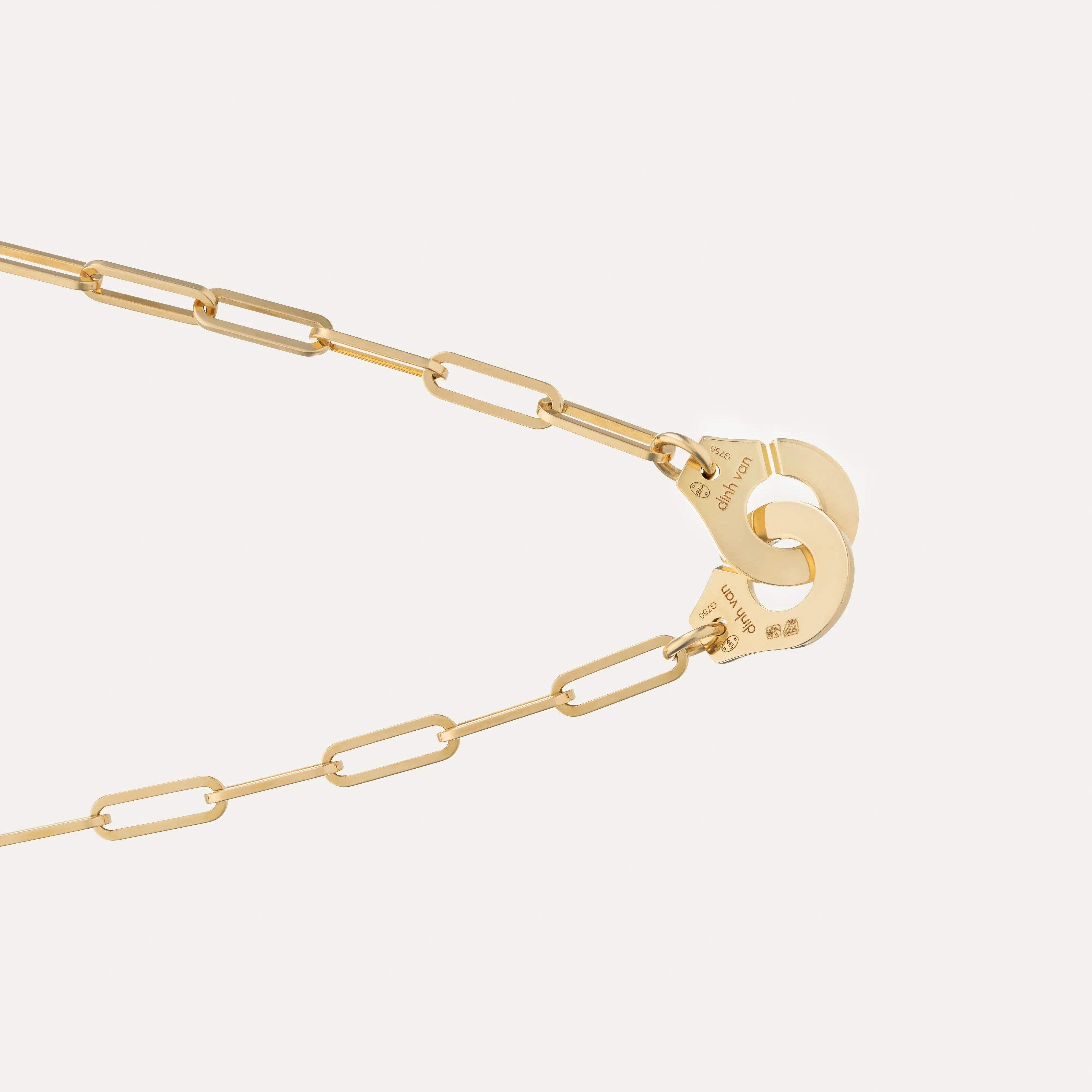 Dinh Van Menottes Collier R12 Or jaune 18K en vente 2