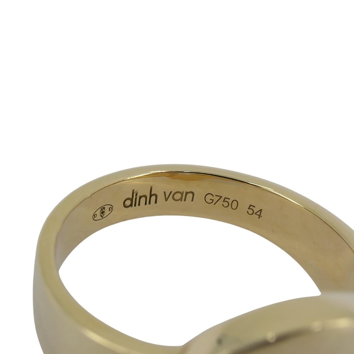 Dinh Van Menottes Anillo Oro 18k Diamante en venta 2