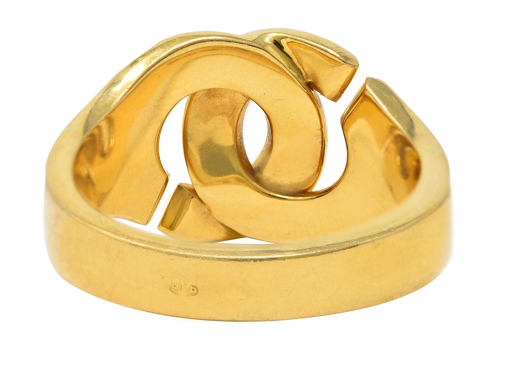 Dinh Van Paris 1990's 18 Karat Yellow Gold Menottes Handcuff Vintage