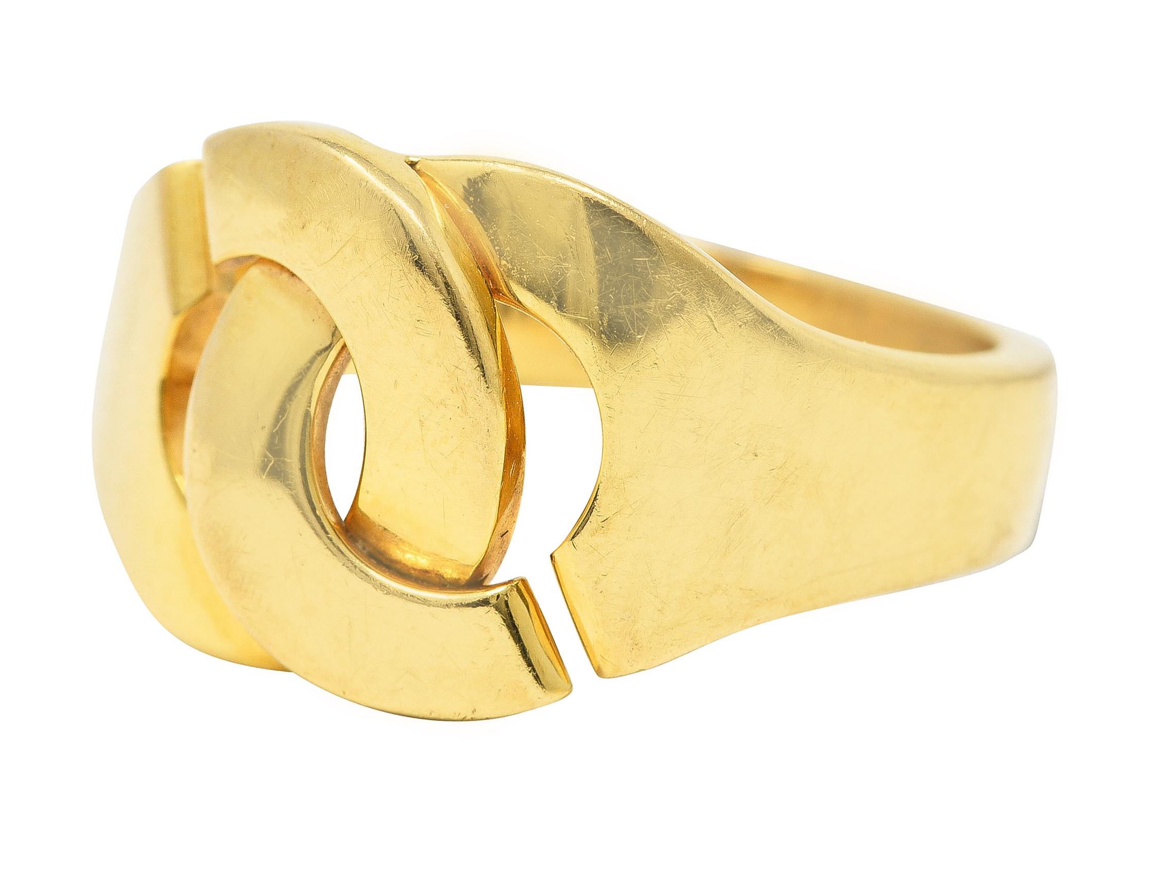 Dinh Van Paris 1990's 18 Karat Yellow Gold Menottes Handcuff Vintage