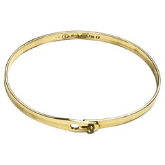 Dinh Van Paris Serrure 18K Yellow Gold Diamond Bangle Bracelet