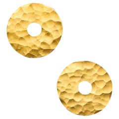 Dinh Van Paris Retro Classic Pi Chinois Studs Earrings in 22Kt Yellow Gold