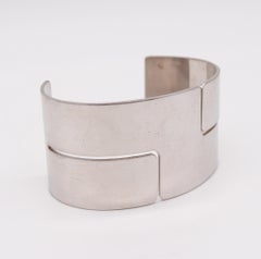 Dinh Van Paris Vintage Classic "Seventies" Geometric Cuff in 925 Sterling Silver
