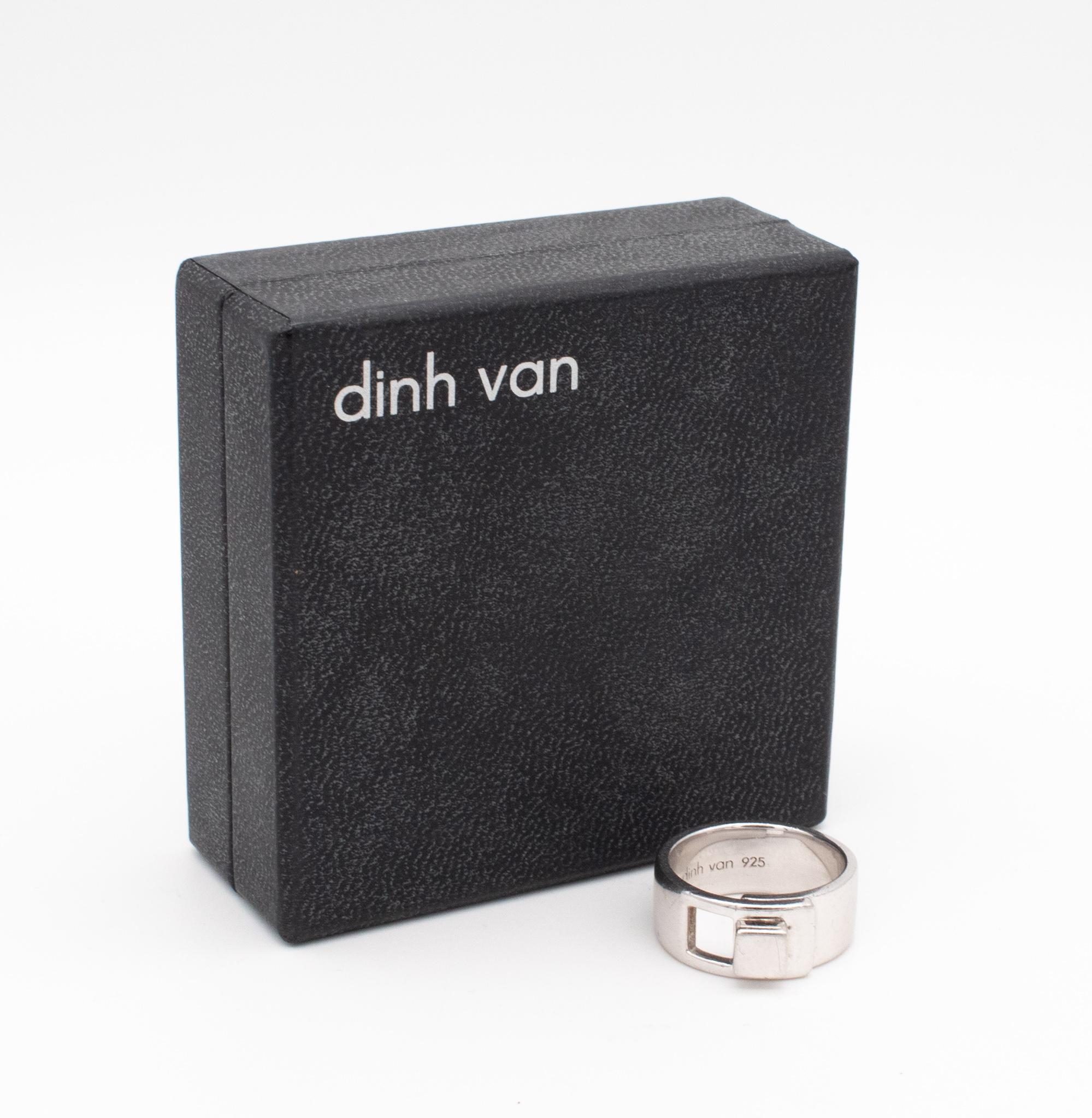 Dinh Van Paris Vintage Geometric Ring In Solid .925 Sterling Silver 3