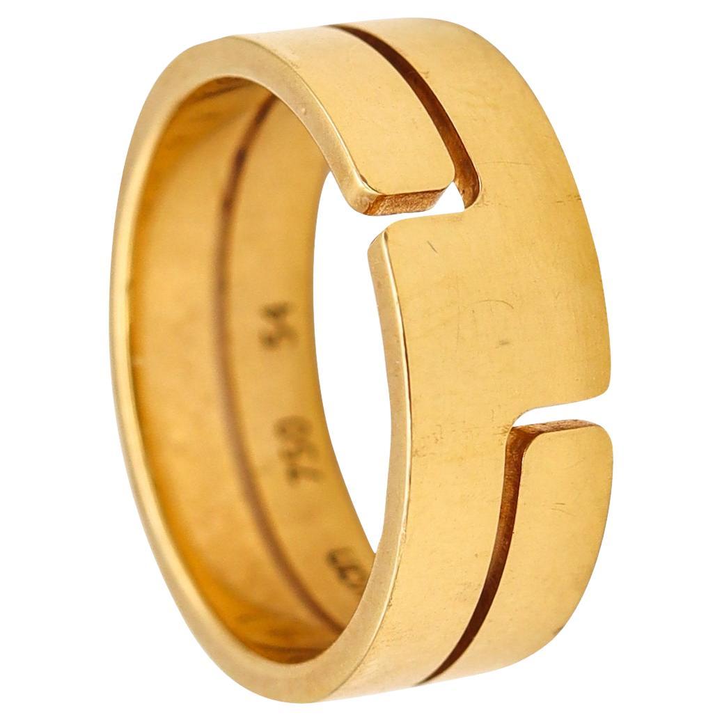 Dinh Van Paris Vintage "Seventies" Geometric Ring In Solid 18Kt Yellow Gold