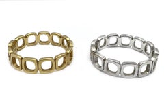 Dinh Van Rings, Pair of Bands Gold Diamond, 18k