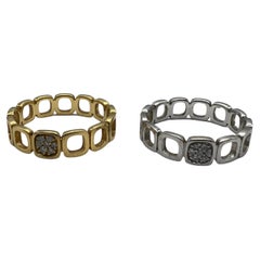 Dinh Van Rings, Pair of Bands Gold Diamond, 18k