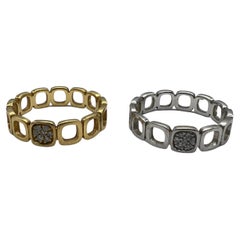 Dinh Van Rings, Pair of Bands Gold Diamond, 18k