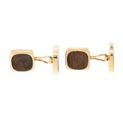 Dinh Van Rosewood Yellow Gold Double Sided Men's Cufflinks
