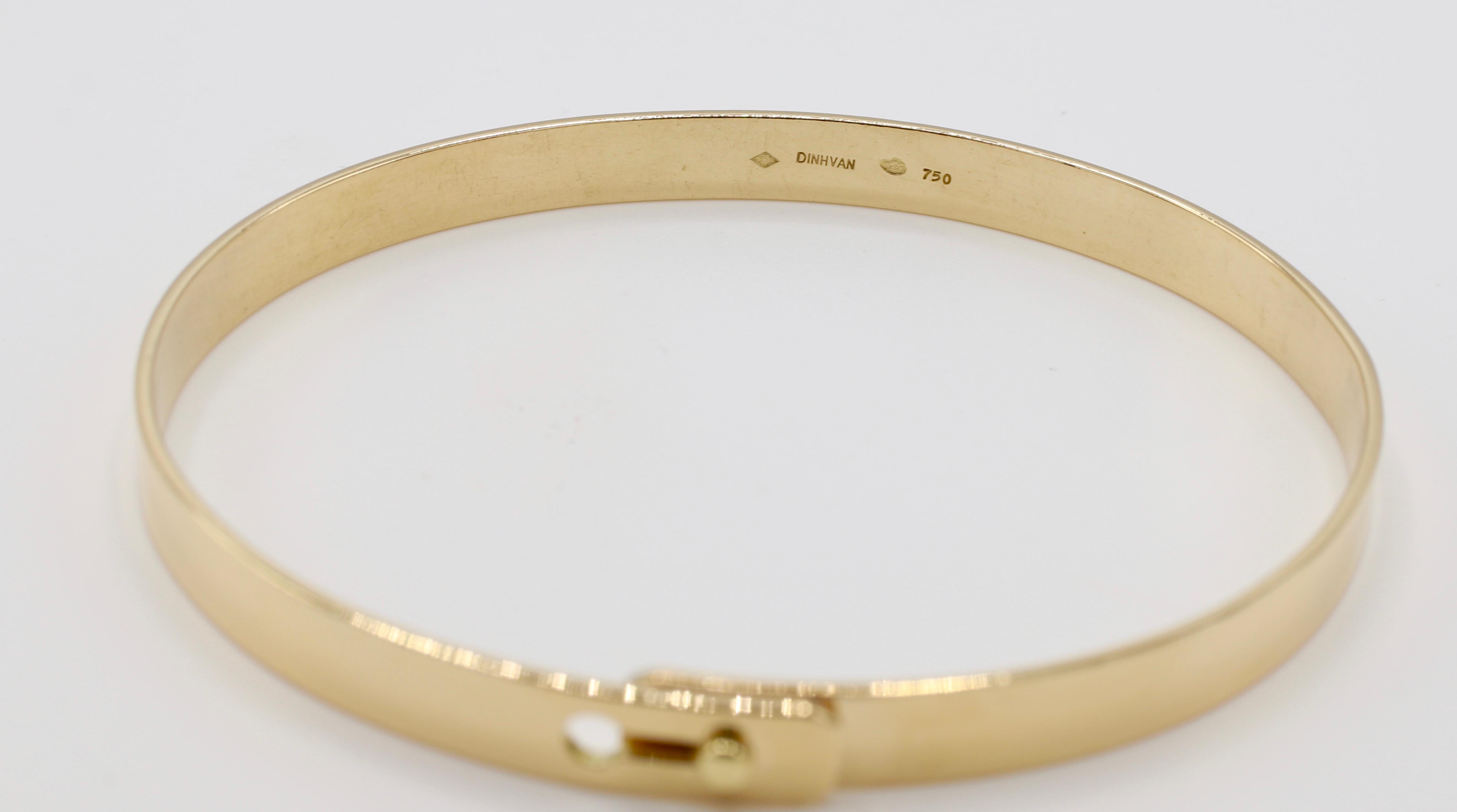 Dinh Van Serrure 18 Karat Gold Bracelet 

Metal: 18k yellow gold
Weight: 13.64 grams
Signed: 