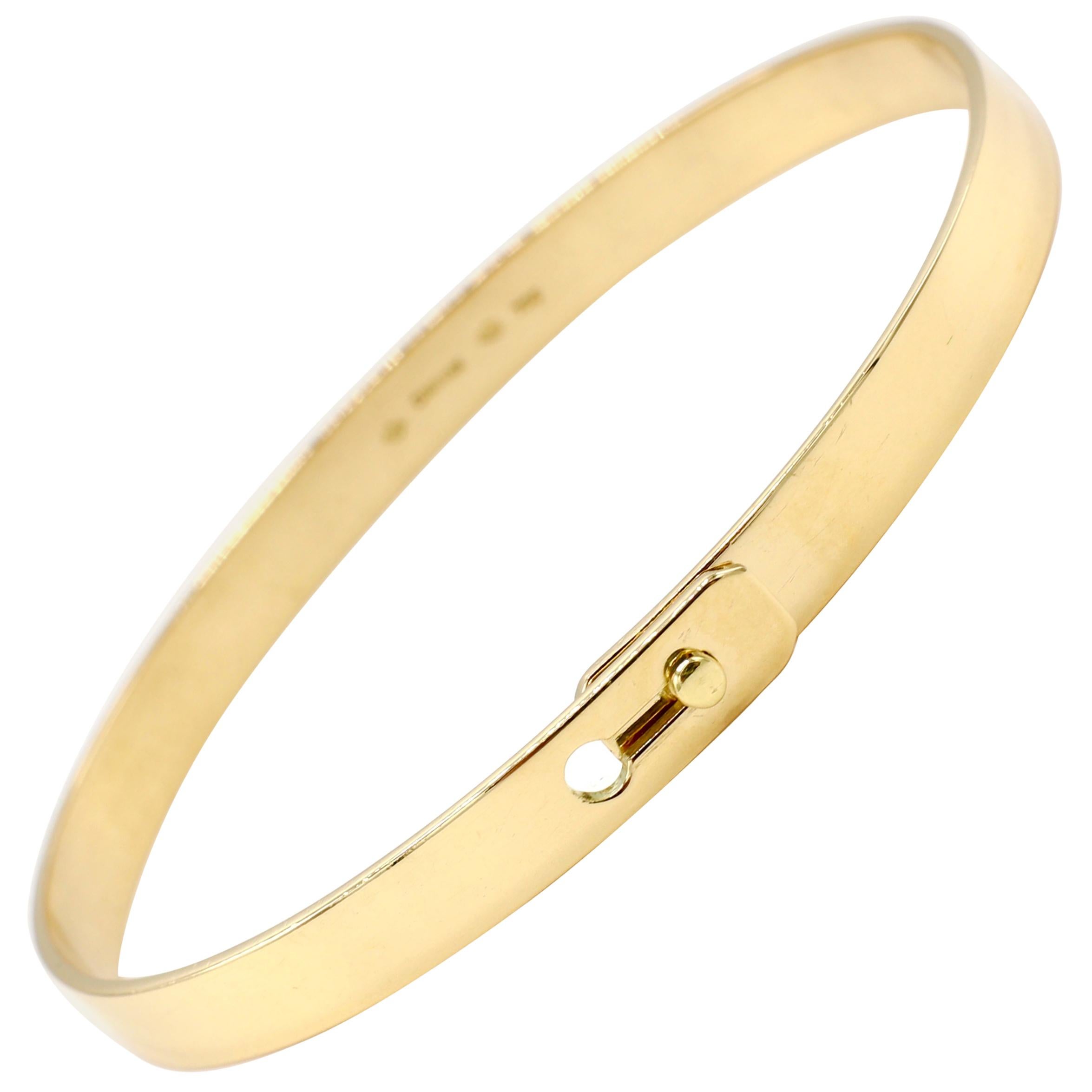 Dinh Van Serrure French 18 Karat Gold Bangle Bracelet