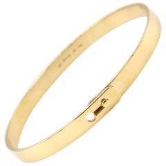 Dinh Van Serrure French 18 Karat Gold Bangle Bracelet