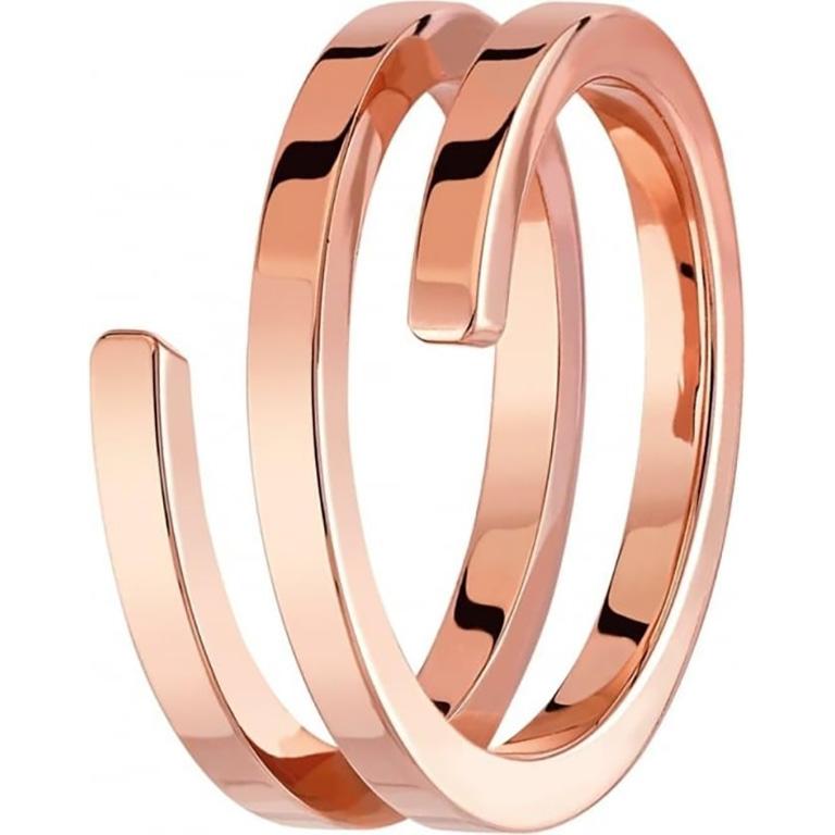 Modern Dinh Van Spiral Rings 18 Karat White/Pink Gold & Diamonds, Set of 3 'Price of 2'