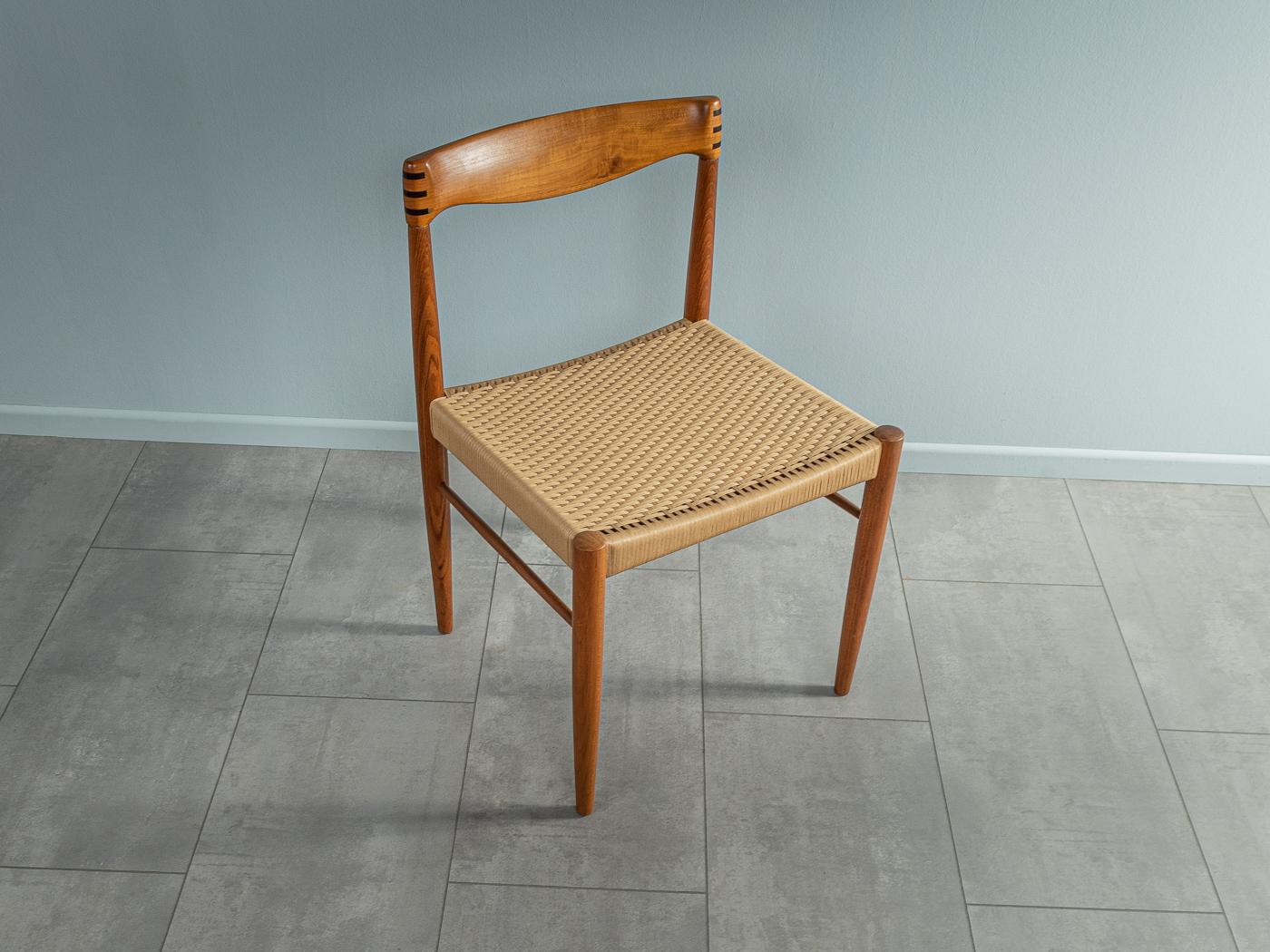 Dinig Chairs Bramin 1960s H.W.Klein Teak Backrest 1