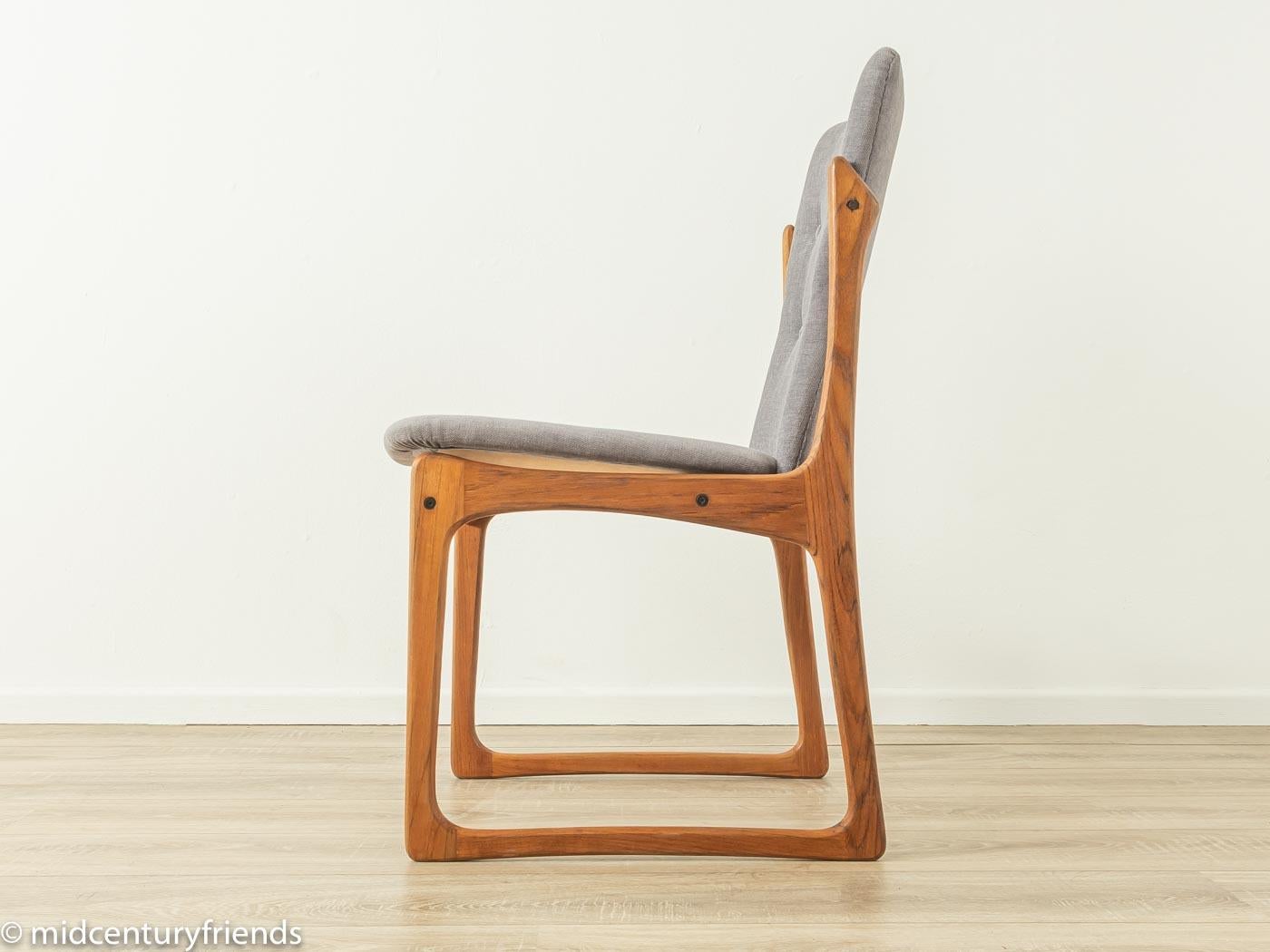 Fabric Dinig Room Chairs Vamdrup Stolefabrik Solid Wood For Sale
