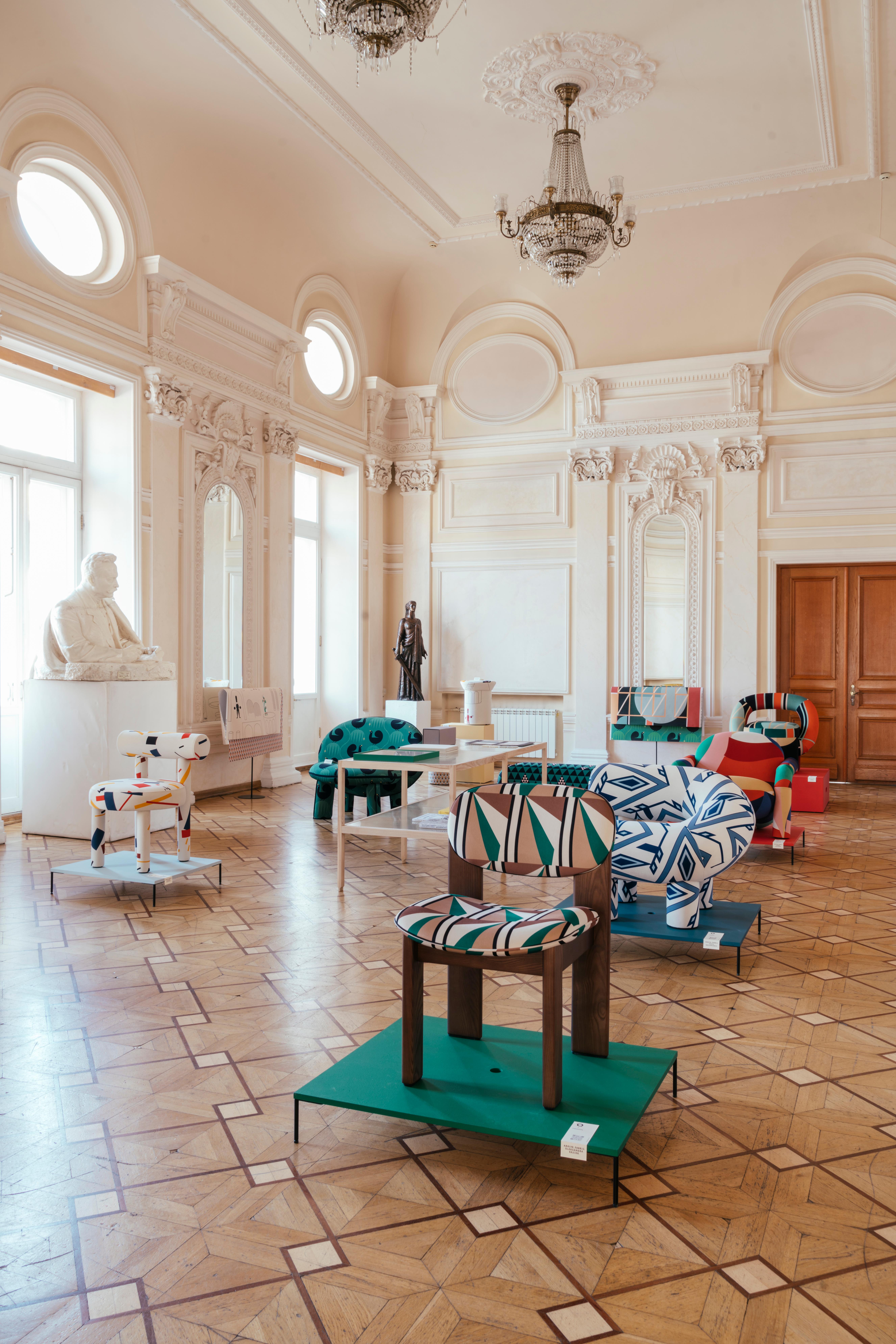 Dining Archipen Chair - Exclusive Artistry Edition in O Textile fabric by Noom In New Condition For Sale In Paris, FR