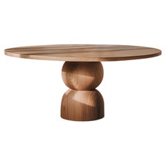 Comedor de diseño, Mesas de madera maciza Socle, Artesanía de Joel Escalona No44