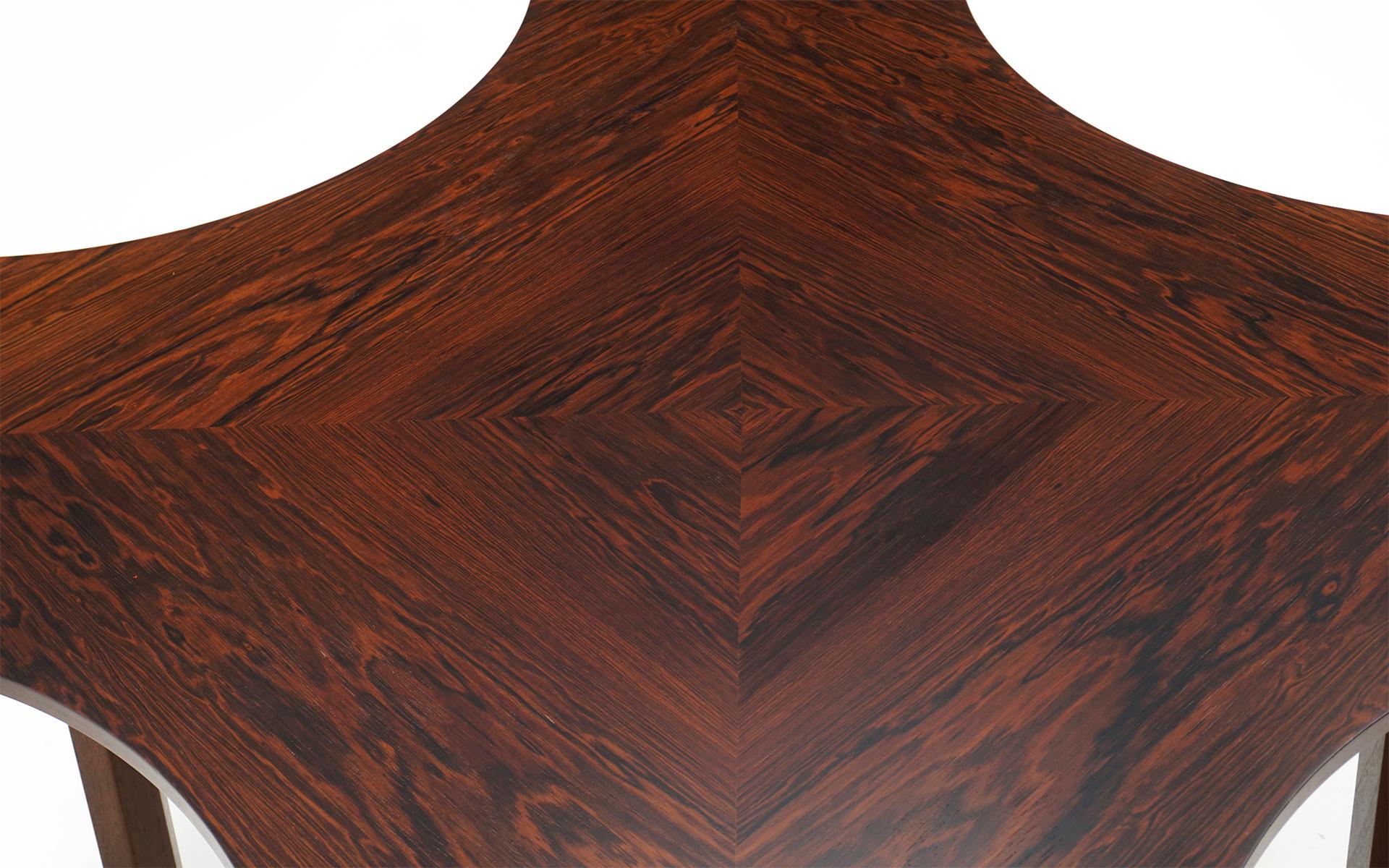 Mid-Century Modern Dining / Center Table in Rosewood by Edward Wormley for Dunbar, Clover Shaped