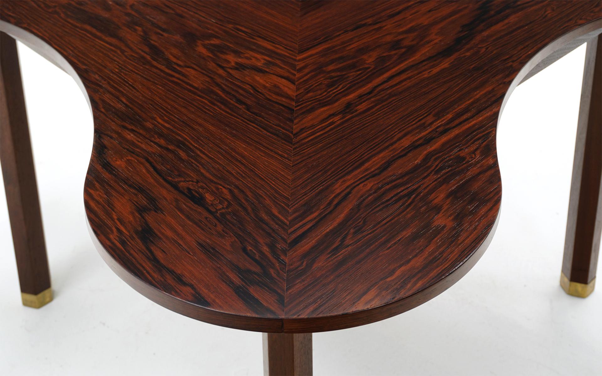 American Dining / Center Table in Rosewood by Edward Wormley for Dunbar, Clover Shaped