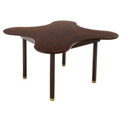Dining / Center Table in Rosewood by Edward Wormley for Dunbar, Clover Shaped