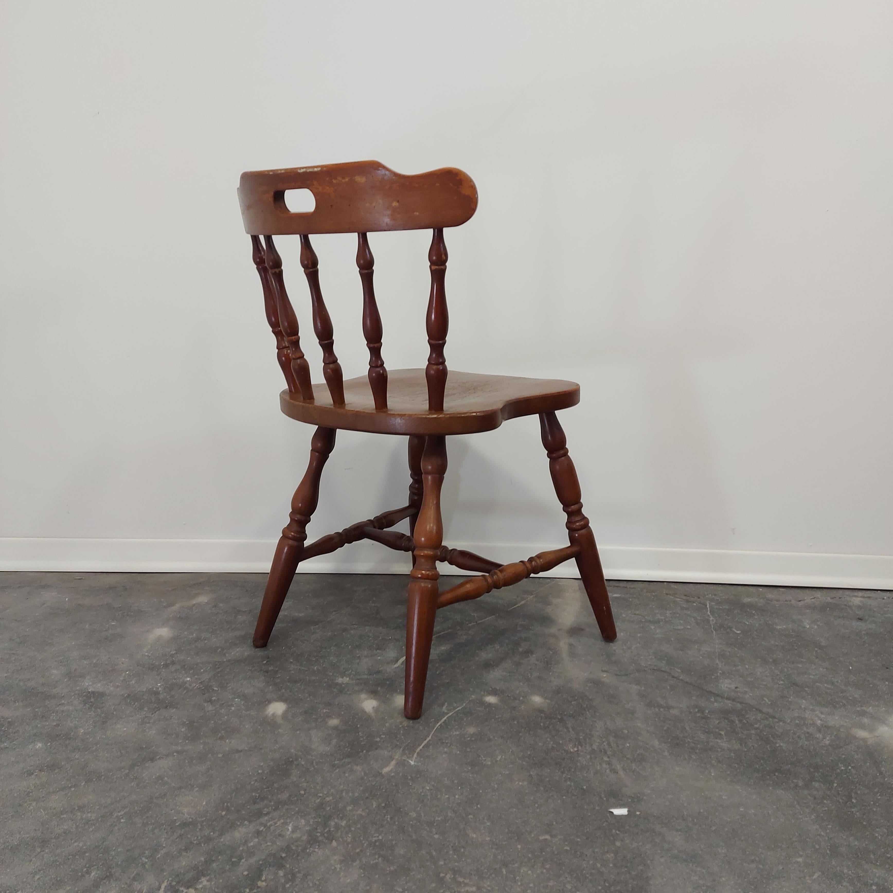 Hardwood Dining chair, 1970s For Sale