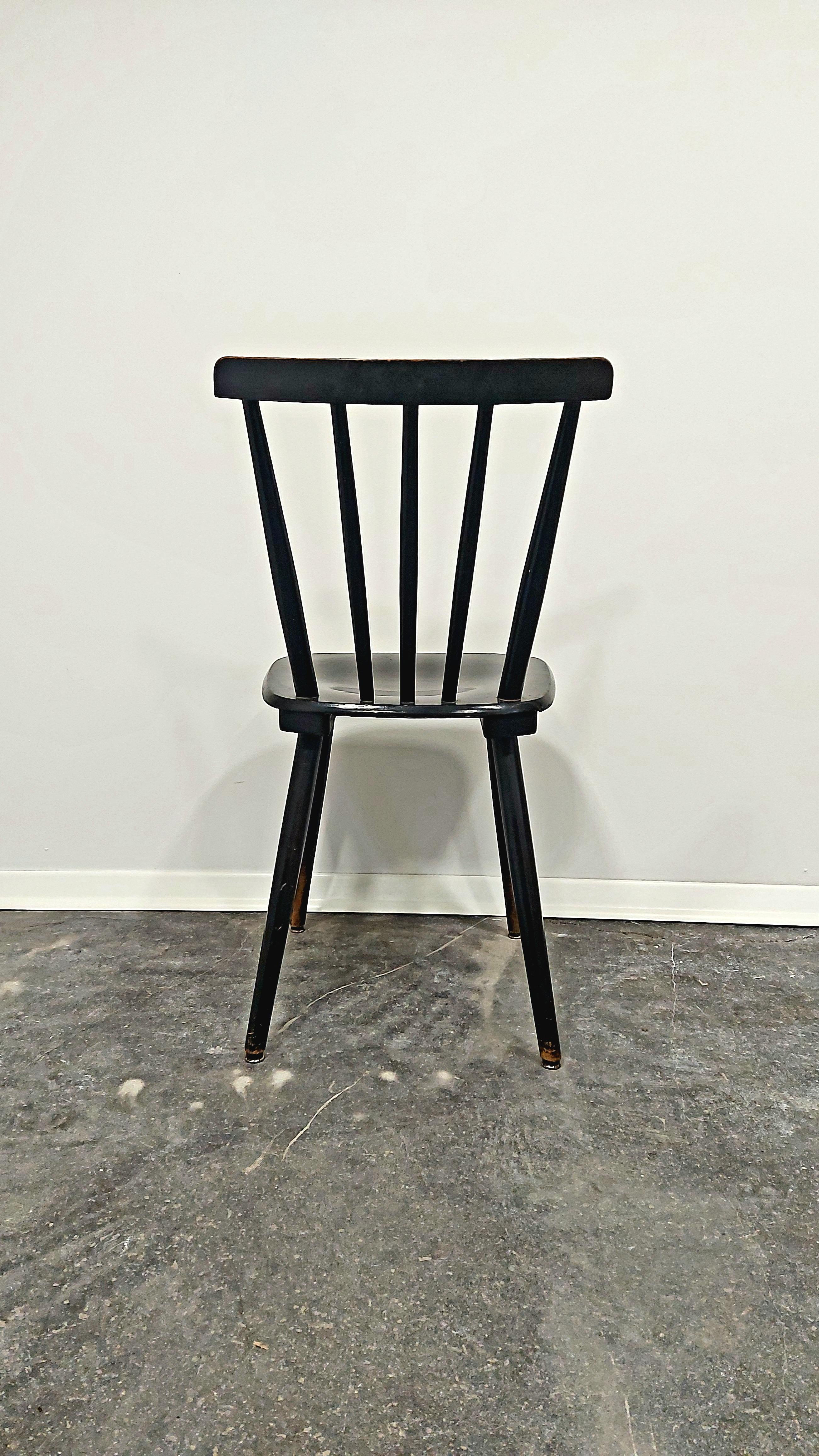 Legno massiccio Sedia da pranzo, 1980s 1 of 5 in vendita