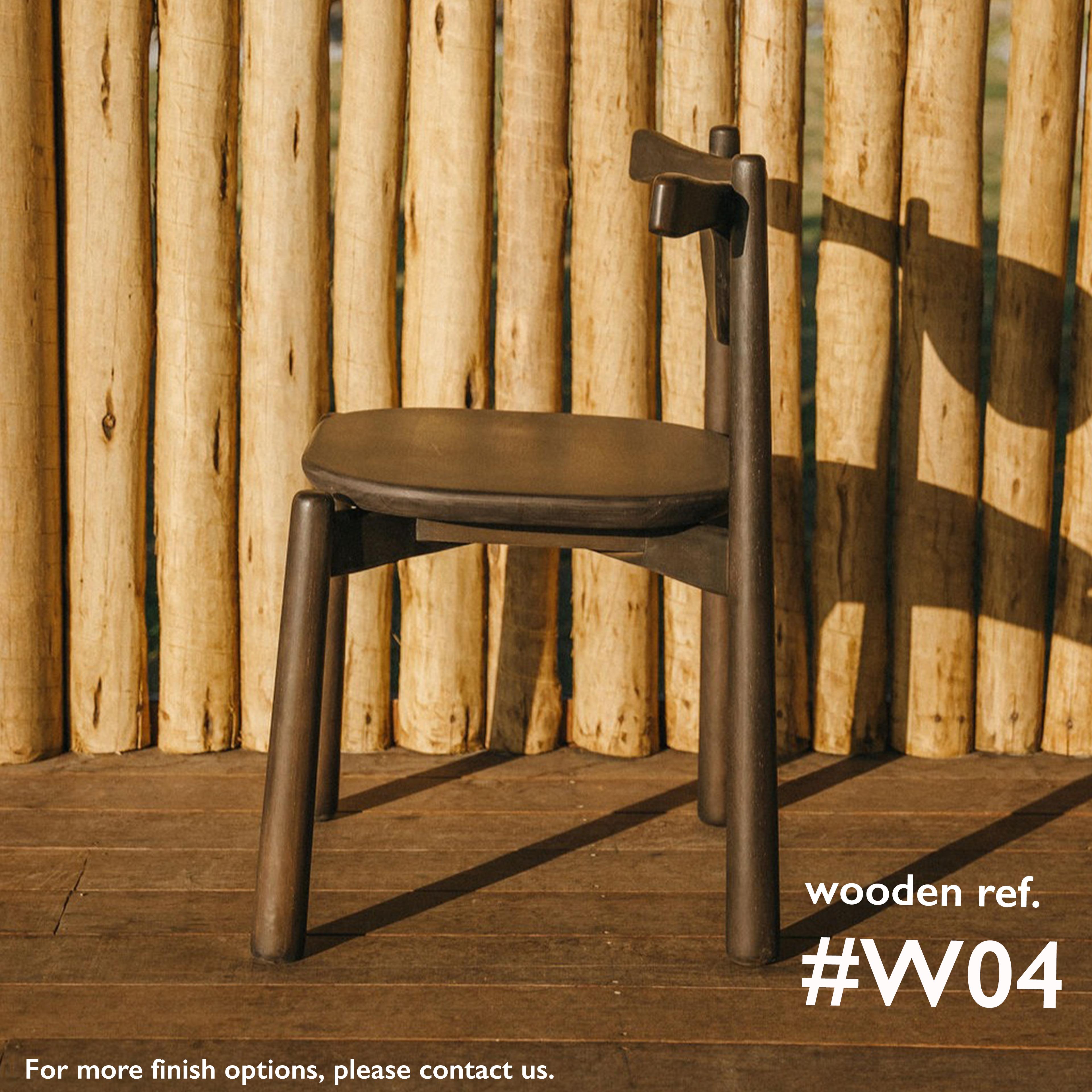Organic Modern Dining Chair Aratu. All solid wood. For Sale