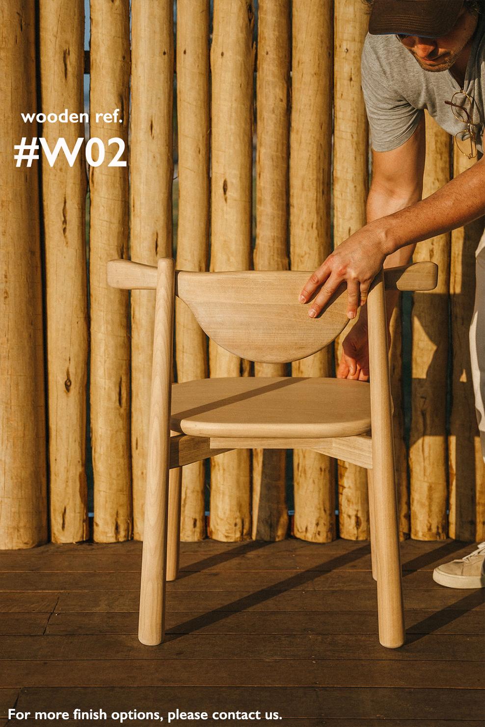 Contemporary Dining Chair Aratu. All solid wood. For Sale