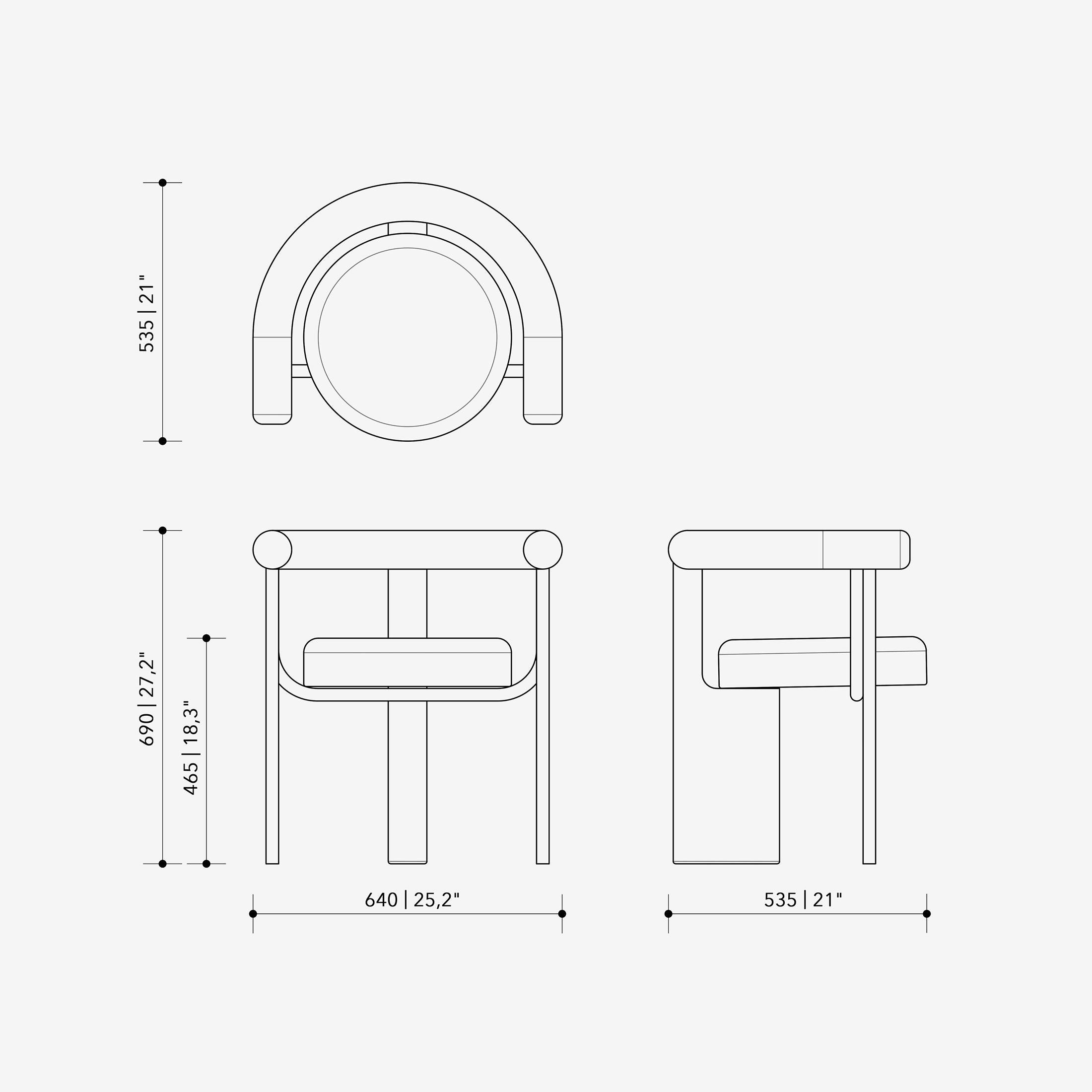 Dining Chair Balance by WOO For Sale 6