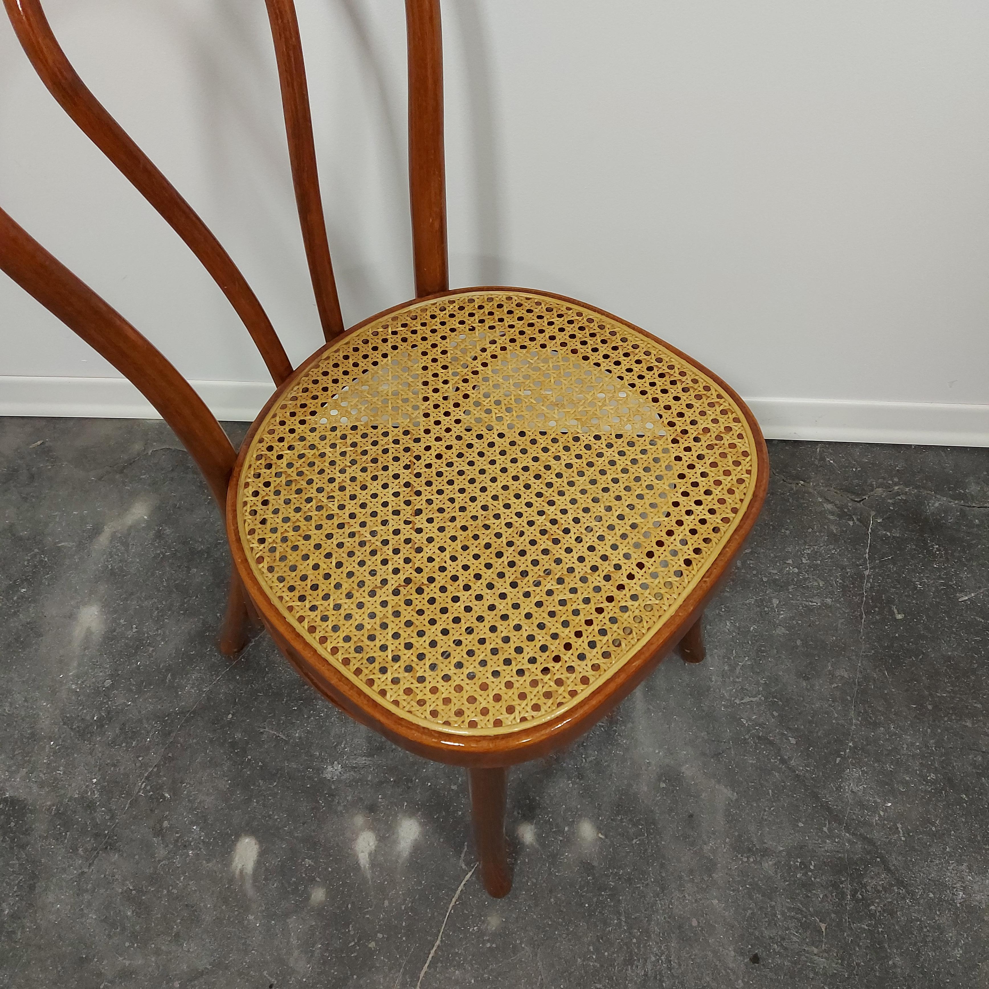 Dining chair by Thonet, Bentwood cane, No. 18, 1980s For Sale 4