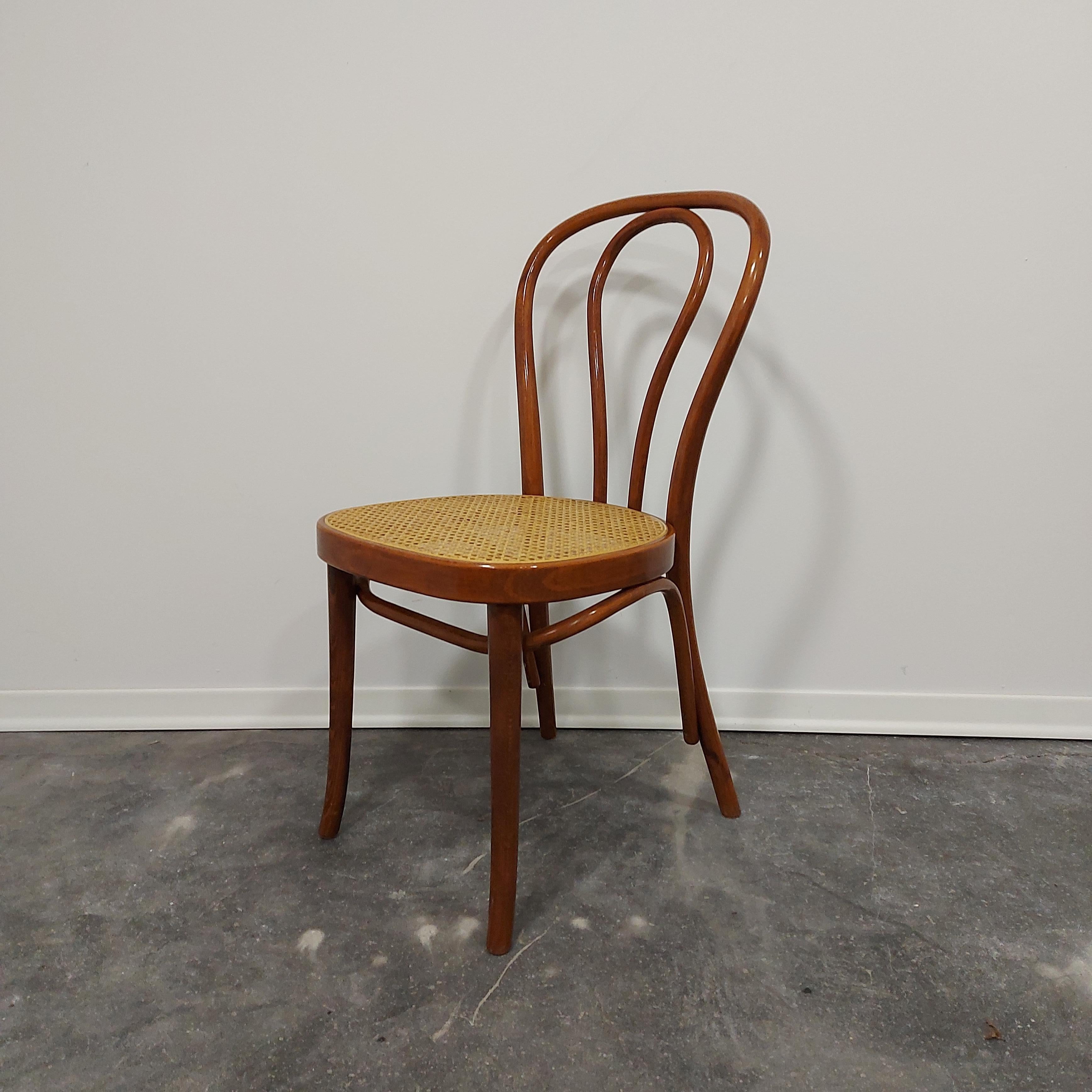Dining chair by Thonet, Bentwood cane, No. 18, 1980s For Sale 7