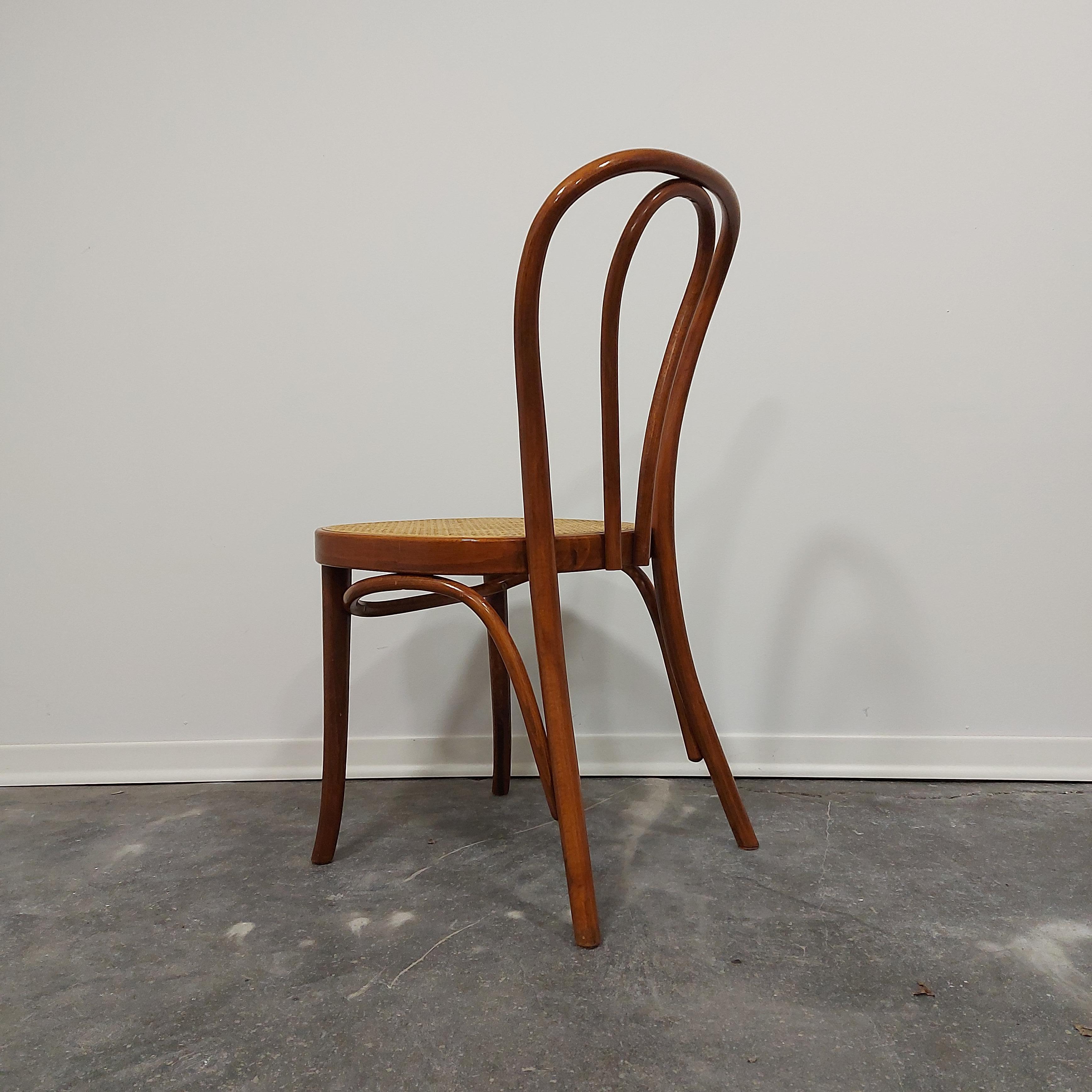 Slovenian Dining chair by Thonet, Bentwood cane, No. 18, 1980s For Sale