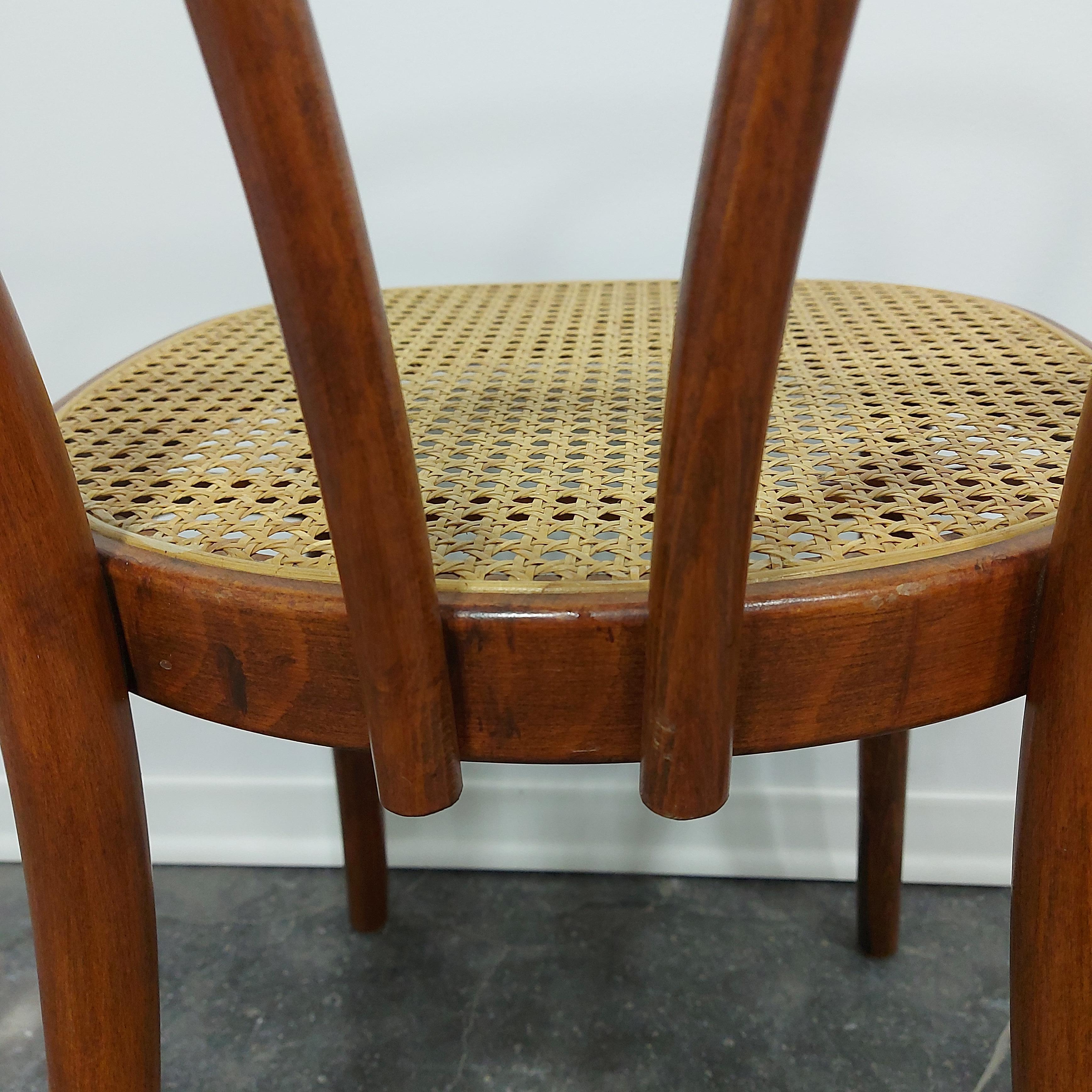 Late 20th Century Dining chair by Thonet, Bentwood cane, No. 18, 1980s For Sale