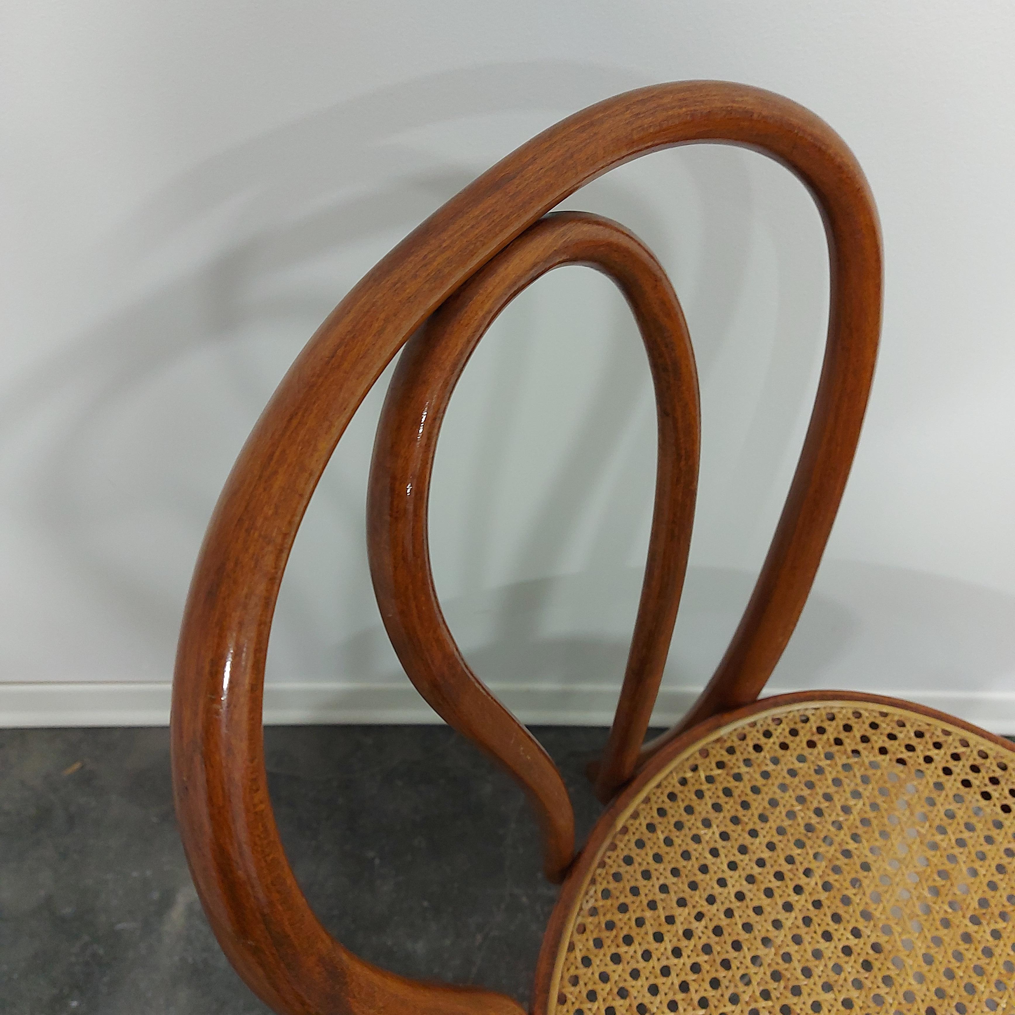 Dining chair by Thonet, Bentwood cane, No. 18, 1980s For Sale 2