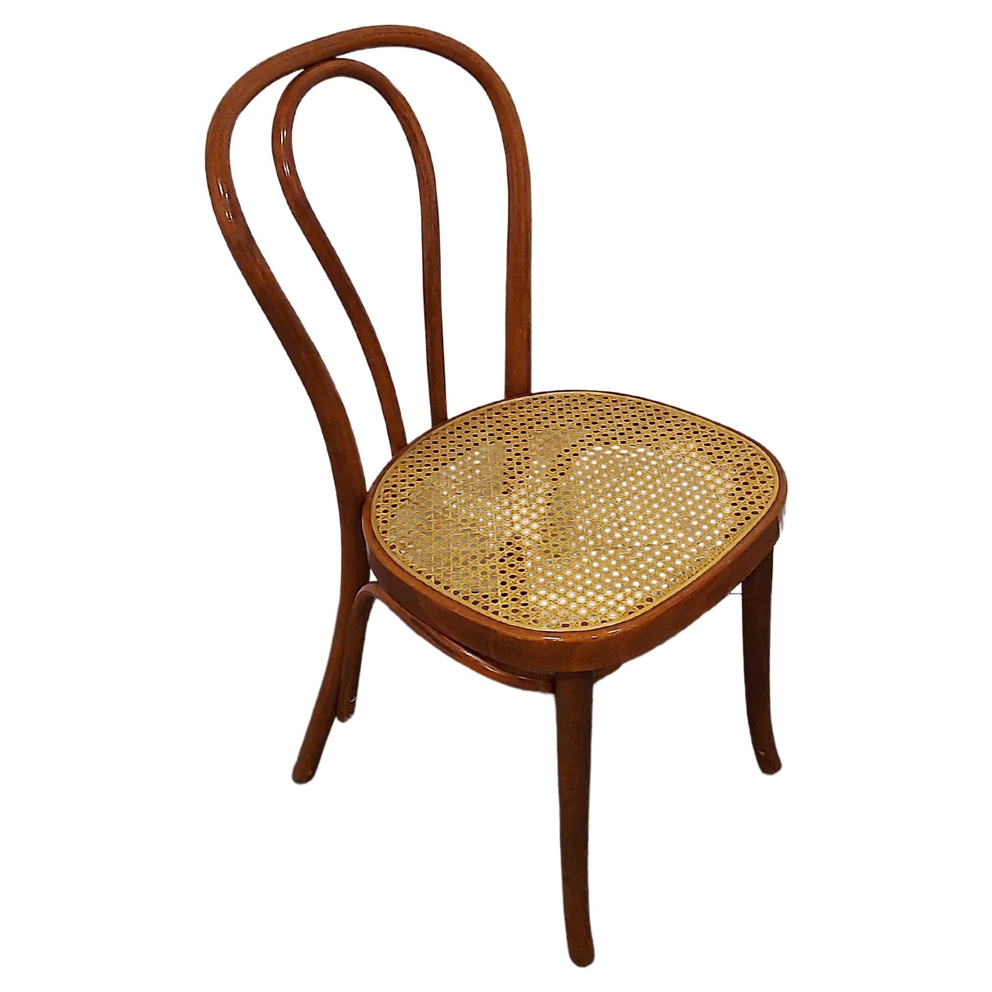 Dining chair by Thonet, Bentwood cane, No. 18, 1980s For Sale