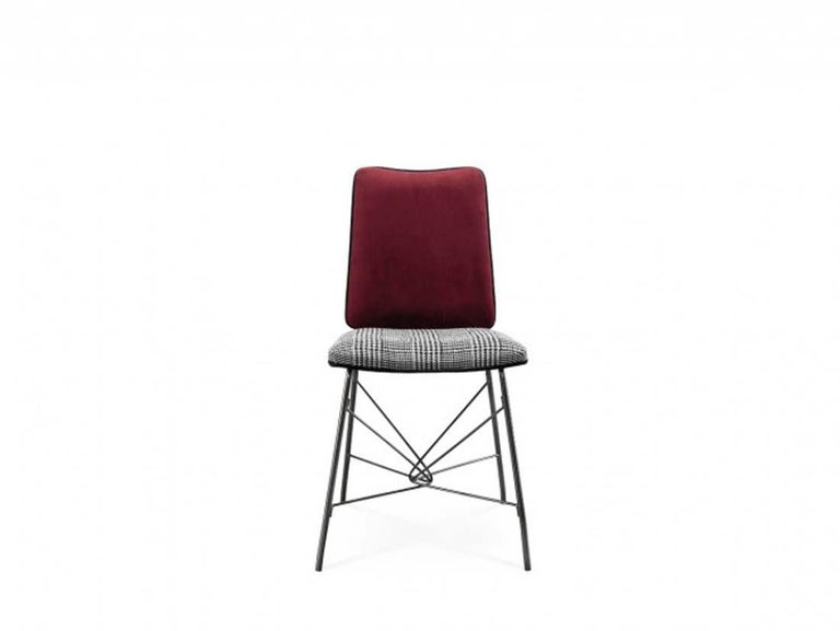 Dining Chair Black Nickel Stainless Steel Legs For Sale at 1stDibs