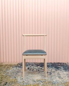 Contemporary White Oak & Upholstered Dining Chair - Dining Chair BOW